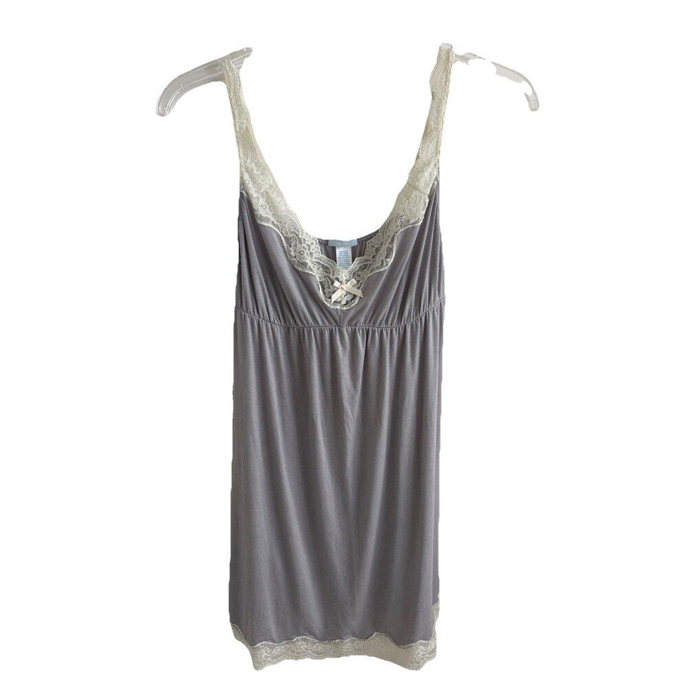 VGuC Eberjey Lady Godiva Chemise Soft Lace Lavender Nighty Sexy Comfortable M